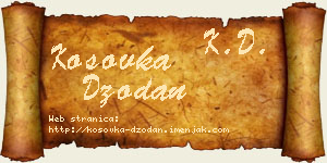 Kosovka Džodan vizit kartica